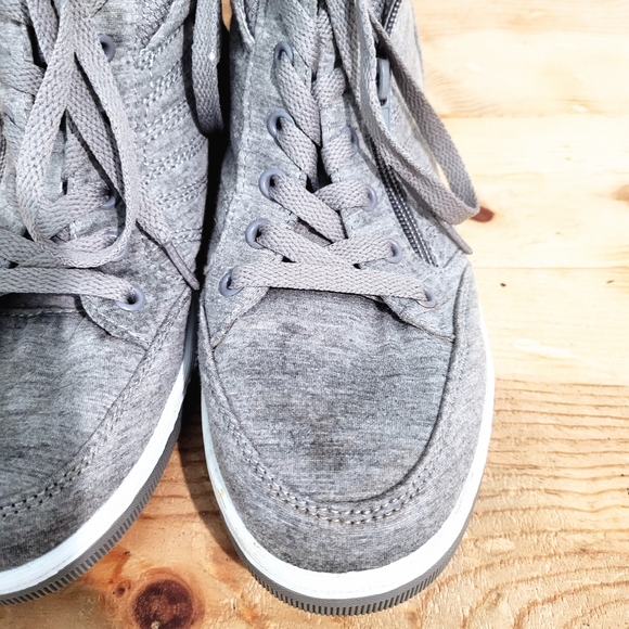 US Polo Assn Gray High Top Sneakers Women's Zip Side Skate Shoes Size 8 - Picture 6 of 11